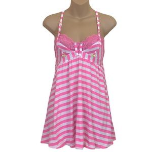 RARE H2F Pink Betsey Johnson Adorable Striped Summer Dress